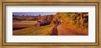 Framed Farmhouse beside a country road, Jenne Farm, Vermont, New England, USA