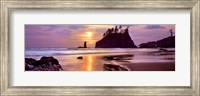 Framed Sunset at Second Beach, Olympic National Park, Washington State