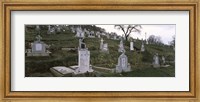 Framed Tombstone in a cemetery, Saxon Church, Biertan, Transylvania, Mures County, Romania