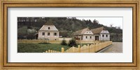 Framed Houses in a village, Biertan, Transylvania, Mures County, Romania