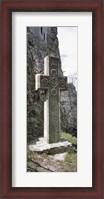 Framed Stone cross at a castle, Bran Castle, Brasov, Transylvania, Mures County, Romania