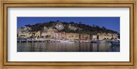 Framed Boats docked at a port, English Promenade, Nice, Alpes-Maritimes, Provence-Alpes-Cote d'Azur, France