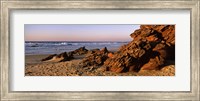 Framed Rock formations on the beach, Carrapateira Beach, Algarve, Portugal