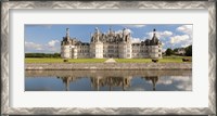 Framed Reflection of a castle in a river, Chateau Royal De Chambord, Loire-Et-Cher, Loire Valley, Loire River, Region Centre, France