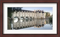 Framed Chateau De Chenonceau, Indre-Et-Loire, Loire Valley, Loire River, Region Centre, France
