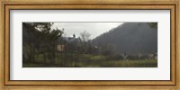 Framed Castle on a hill, Bran Castle, Transylvania, Romania