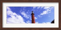 Framed Low angle view of a lighthouse, Ponce De Leon Inlet Lighthouse, Ponce Inlet, Volusia County, Florida, USA