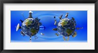 Framed Earth with circle of props