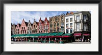 Framed Market at a town square, Bruges, West Flanders, Belgium