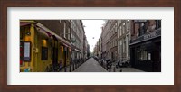 Framed Restaurants in a street, Amsterdam, Netherlands