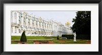 Framed Formal garden in front of a palace, Tsarskoe Selo, Catherine Palace, St. Petersburg, Russia