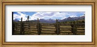 Framed Fence in a field, State Highway 62, Ridgway, Colorado