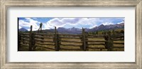 Framed Fence in a field, State Highway 62, Ridgway, Colorado