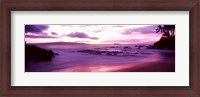 Framed Maui Coast at sunset, Makena, Maui, Hawaii, USA