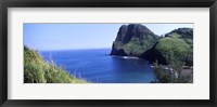 Framed High angle view of a coast, Kahakuloa, Highway 340, West Maui, Hawaii, USA