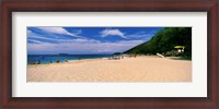 Framed Tourists on the beach, Makena Beach, Maui, Hawaii