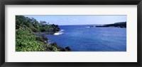 Framed Black Sand Beach, Hana Highway, Waianapanapa State Park, Maui, Hawaii