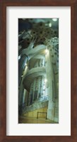 Framed Interiors of a church designed by Catalan architect Antonio Gaudi, Sagrada Familia, Barcelona, Catalonia, Spain