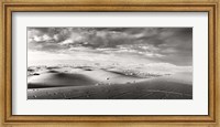 Framed Sahara Desert landscape, Morocco (black and white)