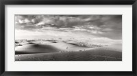 Framed Sahara Desert landscape, Morocco (black and white)