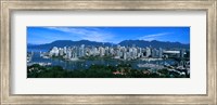 Framed Aerial view of a cityscape, Vancouver, British Columbia, Canada 2011