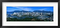 Framed Aerial view of a cityscape, Vancouver, British Columbia, Canada 2011