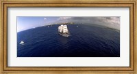 Framed Bird's Eye View of Tall ship in the sea, Puerto Rico