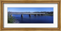 Framed Hartland Bridge, world's longest covered bridge across the Saint John's River, Hartland, New Brunswick, Canada