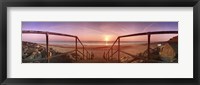 Framed Staircase leading towards a beach, California, Norfolk, England