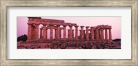 Framed Ruins of a temple, Temple E, Selinunte, Trapani Province, Sicily, Italy