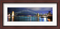 Framed Sydney Harbour Bridge with the Sydney Opera House in the background, Sydney Harbor, Sydney, New South Wales, Australia