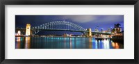 Framed Sydney Harbour Bridge with the Sydney Opera House in the background, Sydney Harbor, Sydney, New South Wales, Australia