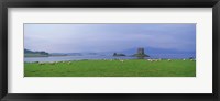 Framed Castle on an island, Glencoe, Loch Linnh, Stalker Castle, Scotland