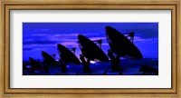 Framed Silhouette of satellite dishes
