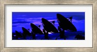 Framed Silhouette of satellite dishes