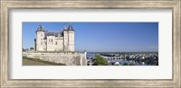 Framed Castle in a town, Chateau de Samur, Saumur, Maine-Et-Loire, Loire Valley, Pays-De-La-Loire, Centre Region, France