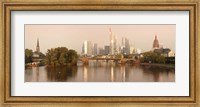 Framed City at the waterfront, Main River, Frankfurt, Hesse, Germany
