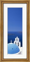 Framed High angle view of a church, Firostefani, Santorini, Cyclades Islands, Greece