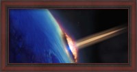 Framed Comet crashing into earth