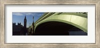 Framed Westminster Bridge, Big Ben, Houses Of Parliament, City Of Westminster, London, England