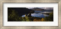 Framed Castle on a hill, Eilean Donan, Loch Duich, Highlands Region, Inverness-Shire, Scotland