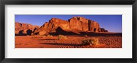 Framed Rock formations in a desert, Jebel Um Ishrin, Wadi Rum, Jordan