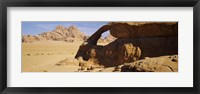 Framed Camels at the eye of the eagle arch, Wadi Rum, Jordan