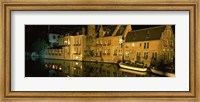 Framed Houses at the waterfront, Bruges, Flanders, Belgium