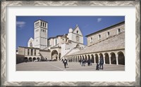 Framed Tourists at a church, Basilica of San Francesco D'Assisi, Assisi, Perugia Province, Umbria, Italy