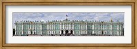 Framed Tourists in front of Winter Palace at State Hermitage Museum, Palace Square, St. Petersburg, Russia