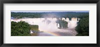Framed Aerial view of the Iguacu Falls, Brazil