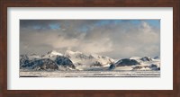 Framed Ice floes and storm clouds in the high arctic, Spitsbergen, Svalbard Islands, Norway