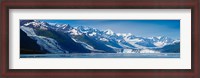 Framed Snowcapped mountains at College Fjord of Prince William Sound, Alaska, USA