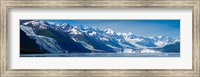 Framed Snowcapped mountains at College Fjord of Prince William Sound, Alaska, USA